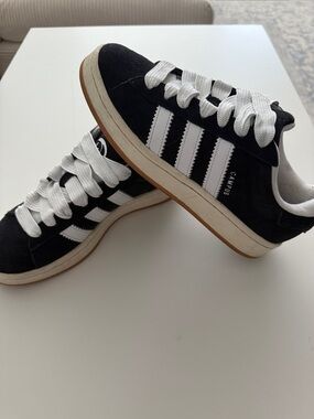 adidas Black & White Campus Suede Sneakers